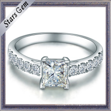 Square Princess Cubic Zirkonia Sterling Silber Modeschmuck